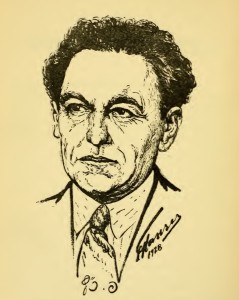 Retrato de Katz, tomado de "Apuntes para la historia del periodismo judío en la Argentina", Pinie Katz, 1929.