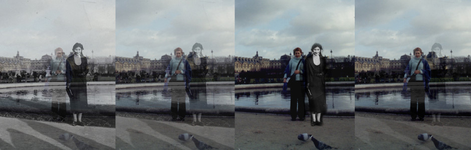 Leike y Gabriela Kogan en París, collage