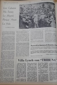 Diario Tribuna, entre otros títulos: "Los cubanos no temen la muerte porque aman la vida"