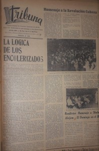 Diario Tribuna: Homenajes a la Revolución Cubana y al Scholem Aleijem