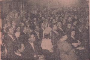 Parte del público en 1941, en el Congreso Fundacional de ICUF Argentina